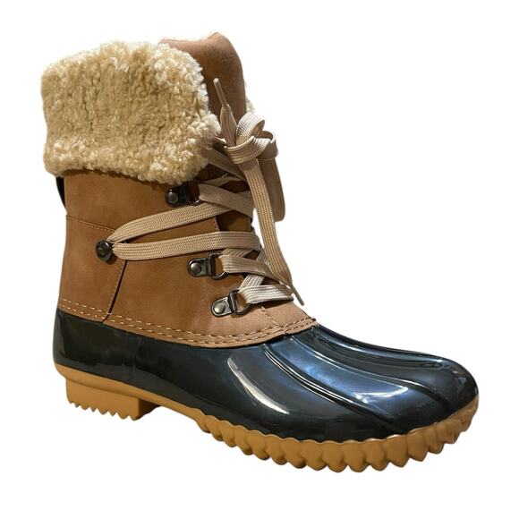 Dolce Vita Womens Ulito Brown Faux Fur Sherpa Lined Duck Boots Brown Size 7 NEW - Picture 9 of 11